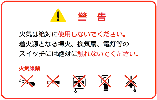 もしもガス臭いと感じたら